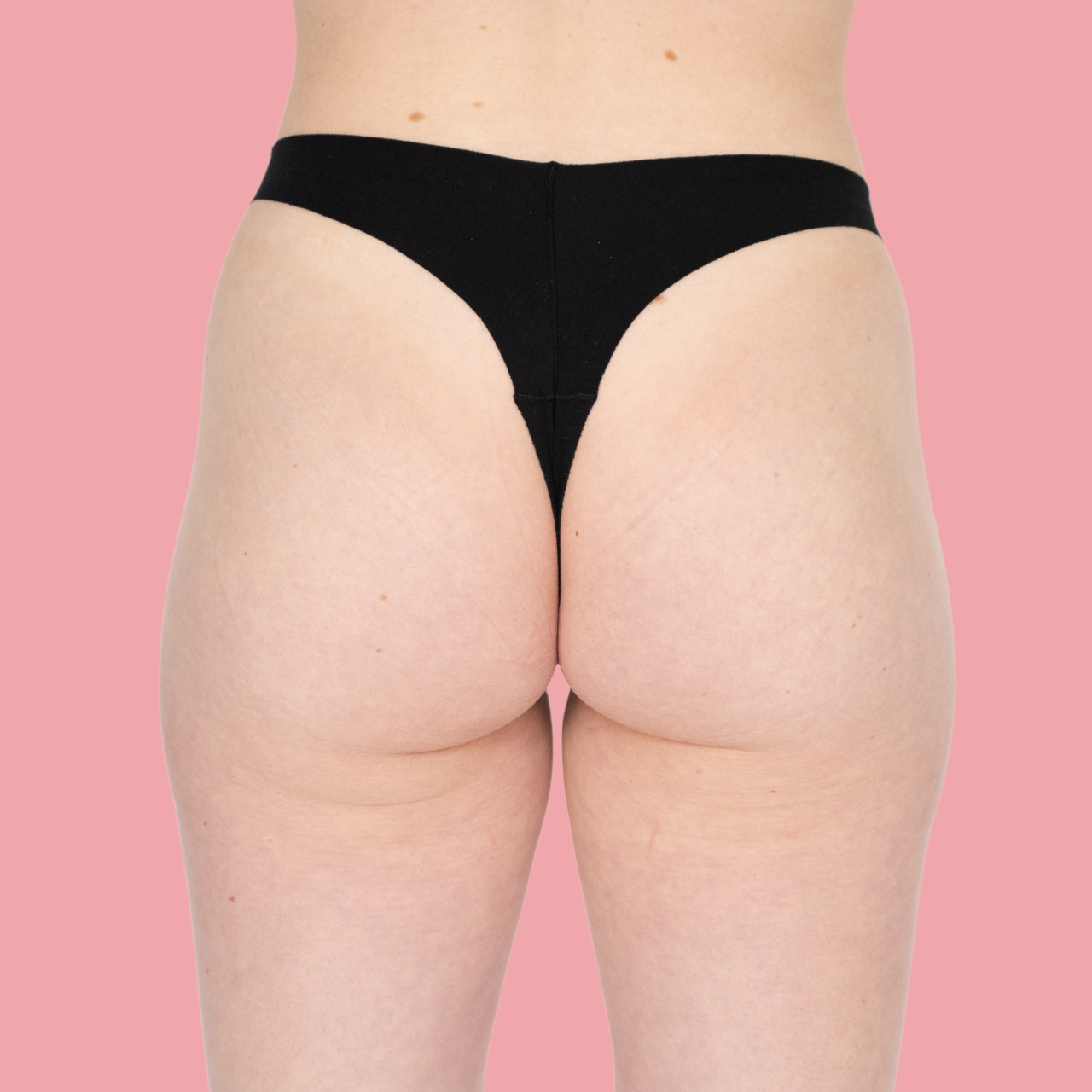 Back of black Fredgies thong