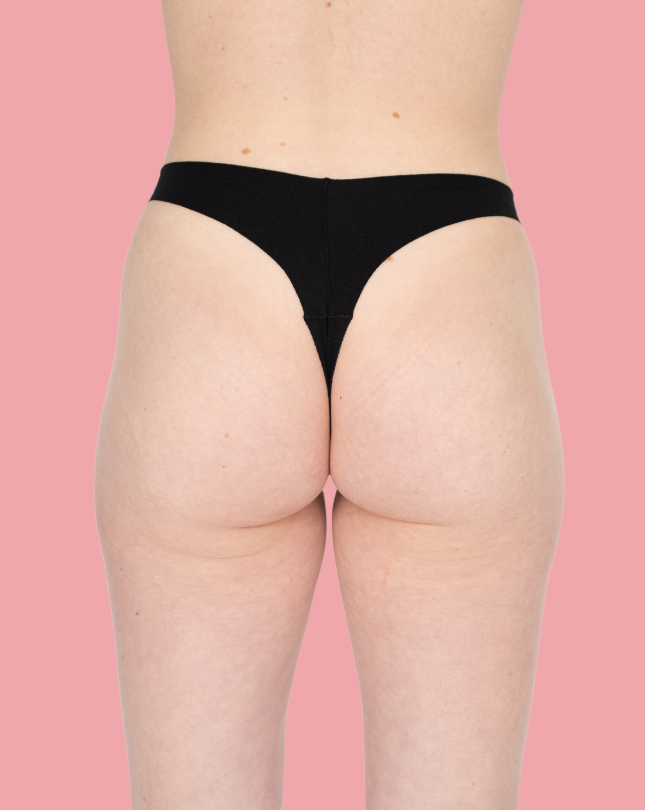 Back of black Fredgies thong