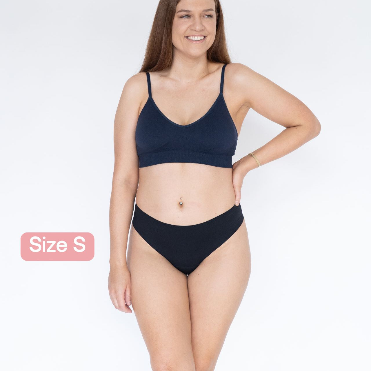 Camel toe proof black thong Fredgies