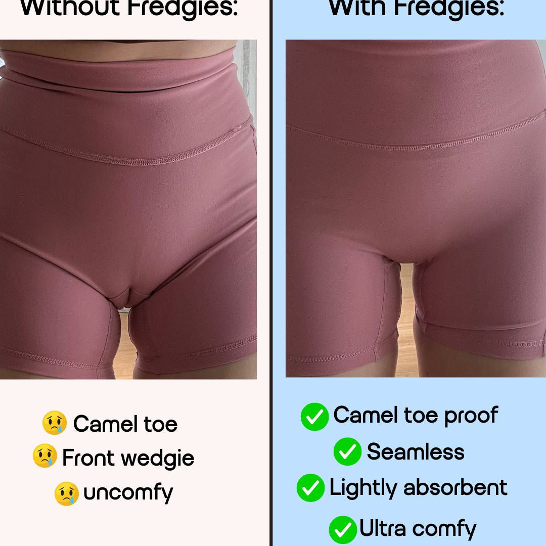 Fredgies comparison with and without Fredgies underwear