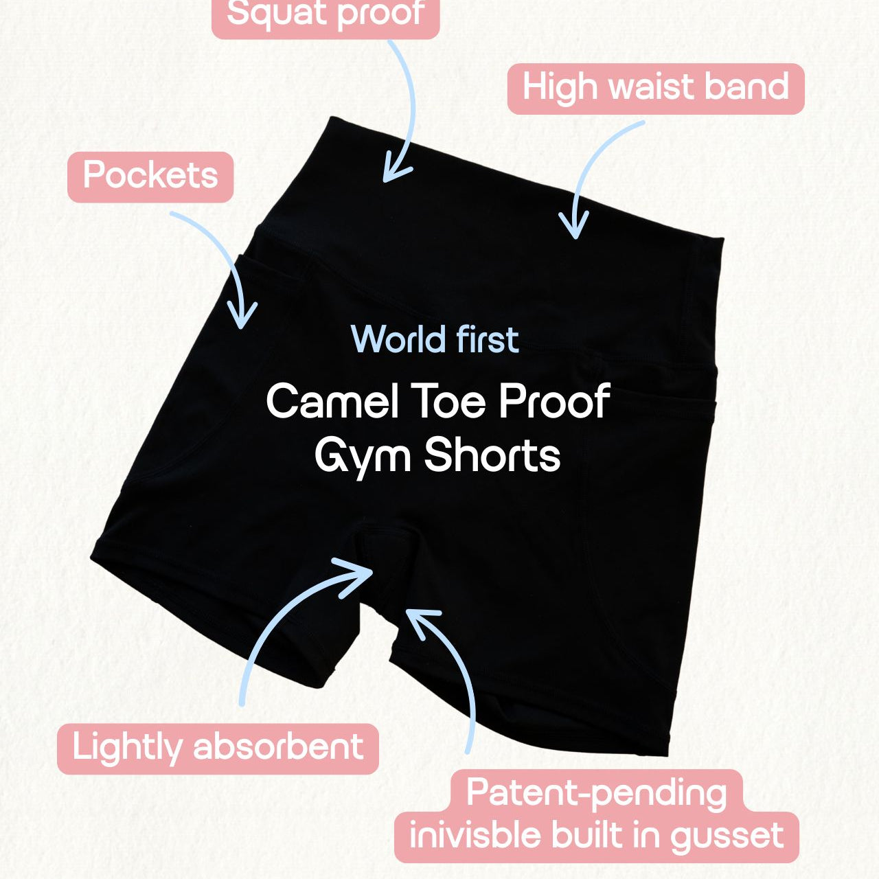Flat lay image of Fredgies gym shorts