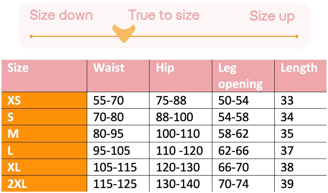 Fredgies size chart