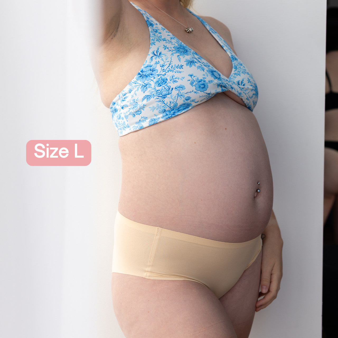 Pregnant woman in fredgies seamless bikini style camel toe proof high waisted