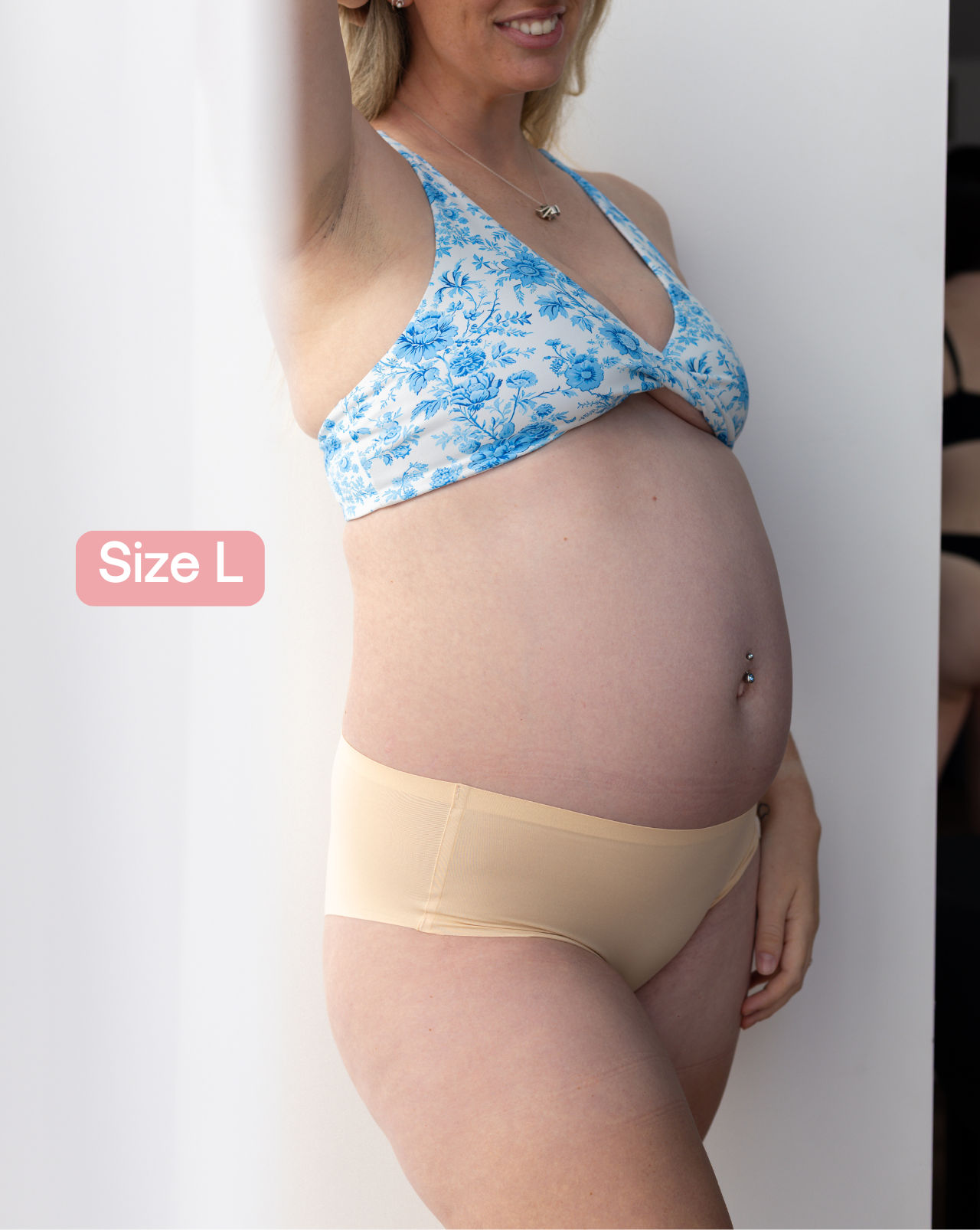 Pregnant woman in fredgies seamless bikini style camel toe proof high waisted