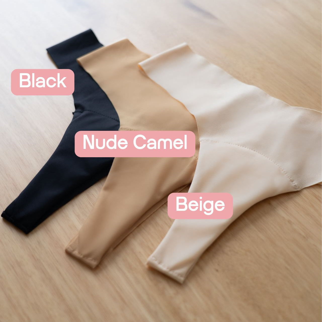 Fredgies camel toe proof thong in three colours