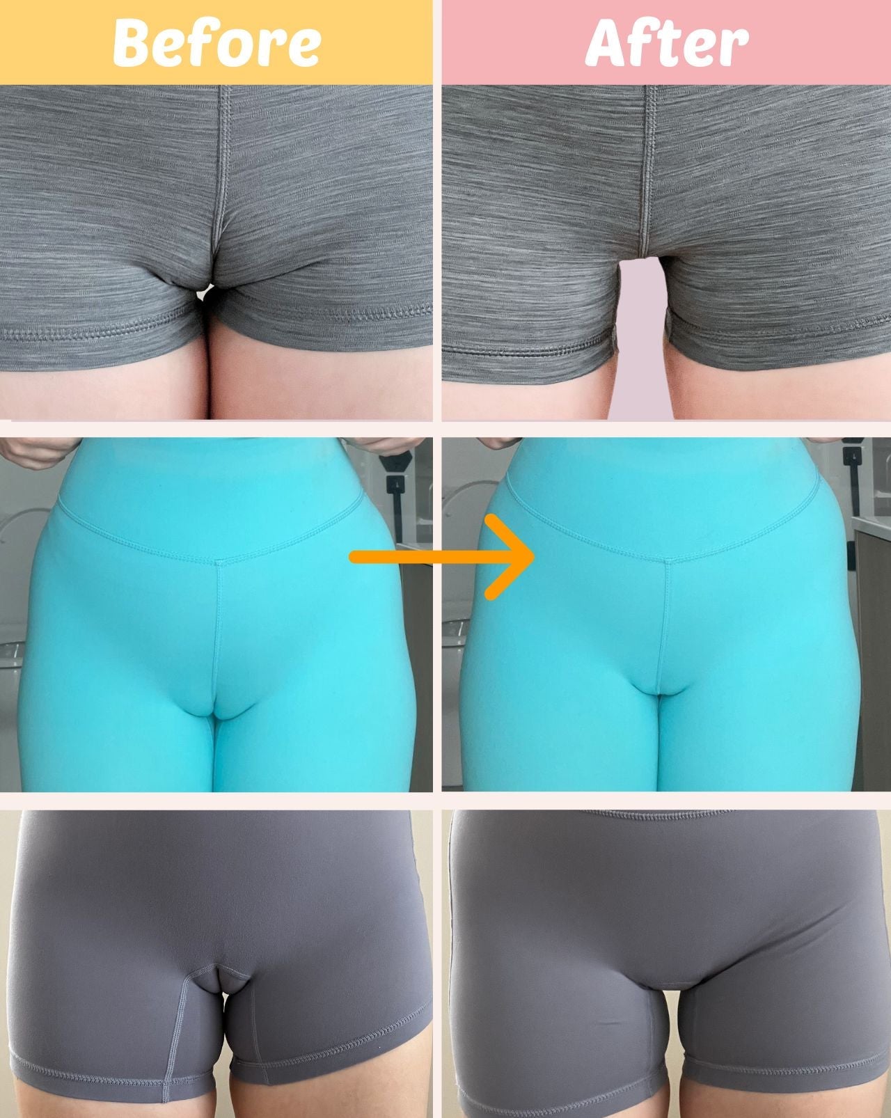 Before and after of women wearing Fredgies undies