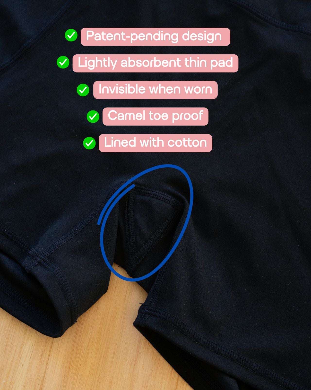 Fredgies camel toe proof gym shorts