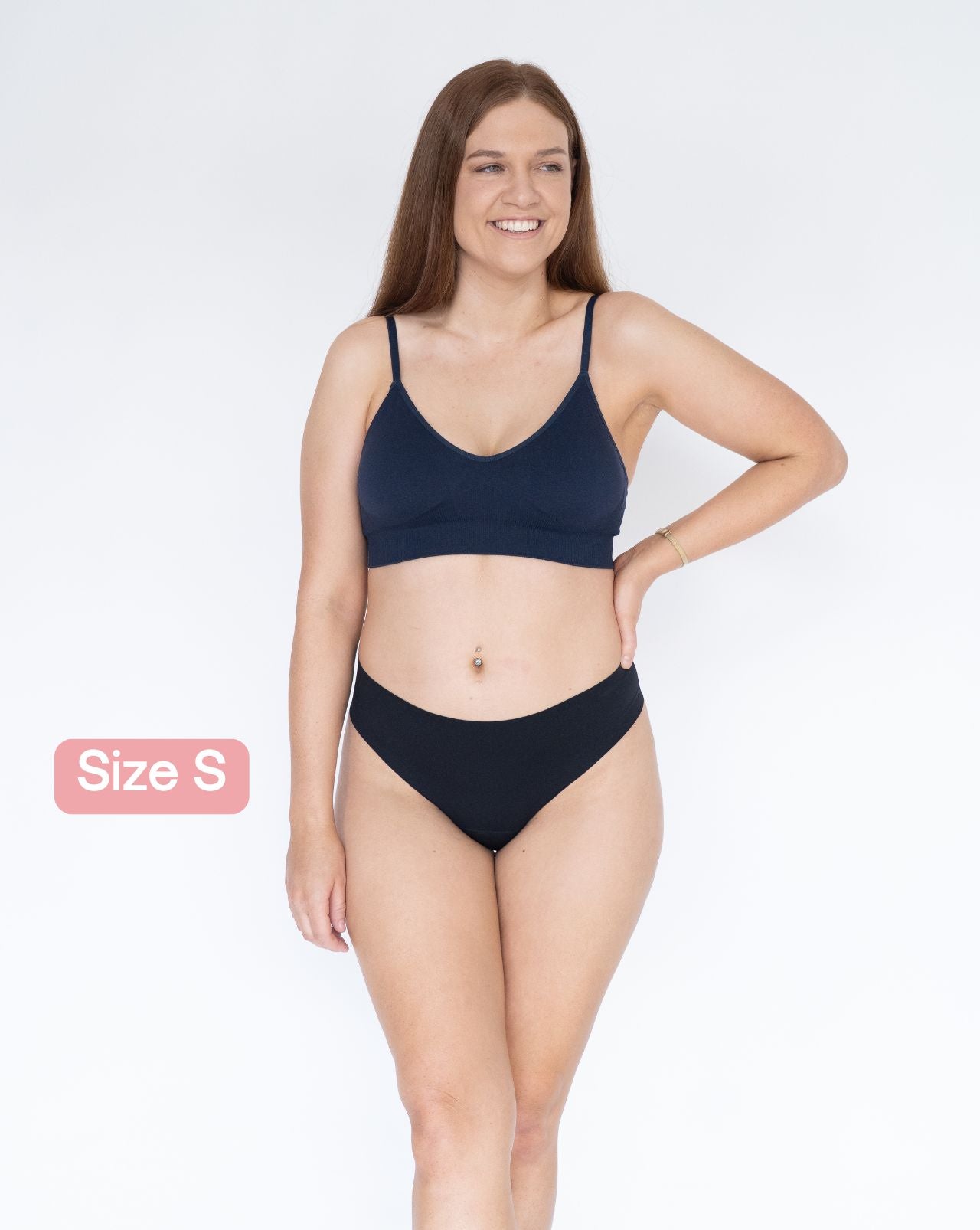 Camel toe proof black thong Fredgies