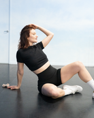 Fredgies Camel Toe Proof Gym Shorts on model